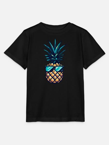 Coole Ananas mit Sonnenbrille - Stanley/Stella Kinder T-Shirt MINI CREATOR - Schwarz
