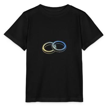 Wedding Wedding Rings - Stanley/Stella MINI CREATOR Kids’ T-Shirt - black - Front - Mikhail (115cm)