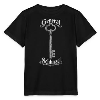 Generalschlüssel  - Stanley/Stella Kinder T-Shirt MINI CREATOR  - Schwarz - Vorne - Mikhail (115cm)