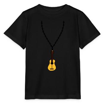 collier bijoux guitare apprendre jouer la chanson cool - T-shirt bio MINI CREATOR Stanley/Stella Enfant - noir - Devant - Mikhail (115cm)