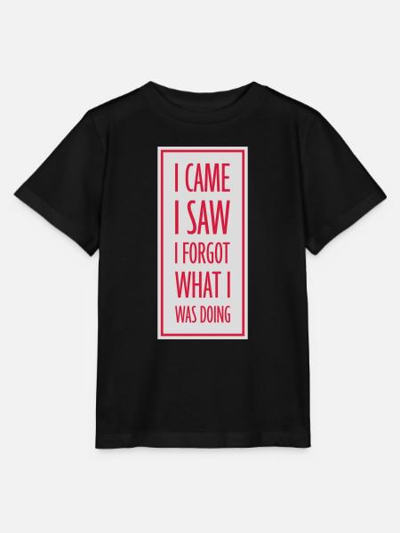 I came saw forget - Stanley/Stella Kinder T-Shirt MINI CREATOR - Schwarz