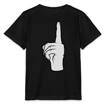 Pointez du doigt vers le haut - T-shirt bio MINI CREATOR Stanley/Stella Enfant - noir - Devant - Mikhail (115cm)