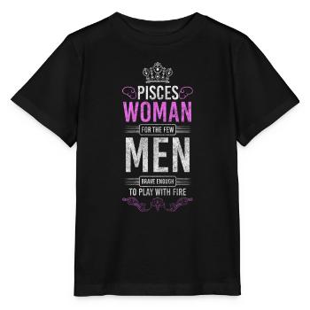 Tierkreiszeichen Wasser Geburtsmonat Aberglaube - Stanley/Stella Kinder T-Shirt MINI CREATOR  - Schwarz - Vorne - Mikhail (115cm)