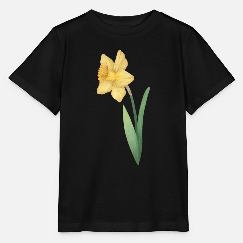 Jonquilles (Narcisse) Jonquille - T-shirt bio MINI CREATOR Stanley/Stella Enfant - noir