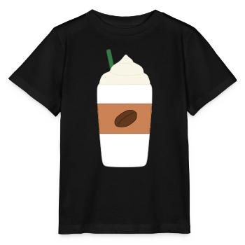 café latte - T-shirt bio MINI CREATOR Stanley/Stella Enfant - noir - Devant - Mikhail (115cm)