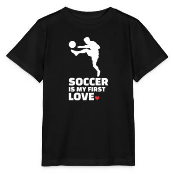 Ich Liebe Fußball Stylish Soccer Silhouette - Stanley/Stella Kinder T-Shirt MINI CREATOR  - Schwarz - Vorne - Mikhail (115cm)