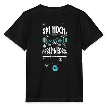 Ski hoch, Apres niedrig - Stanley/Stella Kinder T-Shirt MINI CREATOR  - Schwarz - Vorne - Mikhail (115cm)