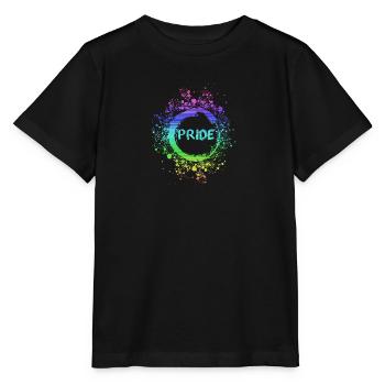 gay,gay pride,fierté,LGBT,arc-en-ciel - T-shirt bio MINI CREATOR Stanley/Stella Enfant - noir - Devant - Mikhail (115cm)
