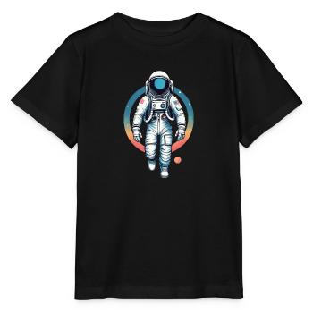 The Astronaut in Space - Stanley/Stella MINI CREATOR Kids’ T-Shirt - black - Front - Mikhail (115cm)