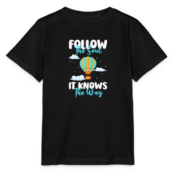 Ballonfahrt Wolken Abenteuer - Stanley/Stella Kinder T-Shirt MINI CREATOR  - Schwarz - Vorne - Mikhail (115cm)