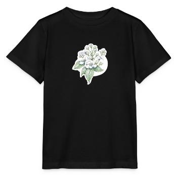 Brombeerblüte - Zeichnung - Stanley/Stella Kinder T-Shirt MINI CREATOR  - Schwarz - Vorne - Mikhail (115cm)