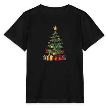 Tanne Xmas Weihnachten - Stanley/Stella Kinder T-Shirt MINI CREATOR  - Schwarz - Vorne - Mikhail (115cm)