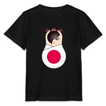 Matroschka  - Team Japan - Stanley/Stella Kinder T-Shirt MINI CREATOR  - Schwarz - Vorne - Mikhail (115cm)