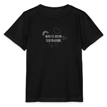 Colorful is my favorite color, colorful, rainbow - Stanley/Stella MINI CREATOR Kids’ T-Shirt - black - Front - Mikhail (115cm)