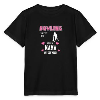 Bowling Beste Mama Mutter Muttertag Geburtstag - Stanley/Stella Kinder T-Shirt MINI CREATOR  - Schwarz - Vorne - Mikhail (115cm)