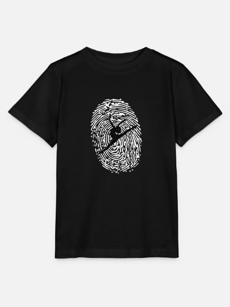 Fingerabdruck Tänzerin - Stanley/Stella Kinder T-Shirt MINI CREATOR - Schwarz