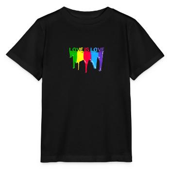 love is love ,Farbe,LGBT,Regenbogen, bunt - Stanley/Stella Kinder T-Shirt MINI CREATOR  - Schwarz - Vorne - Mikhail (115cm)