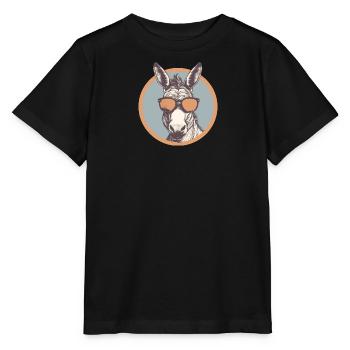 Donkey, Sunglasses, Mule, Mule, Steppe - Stanley/Stella MINI CREATOR Kids’ T-Shirt - black - Front - Mikhail (115cm)