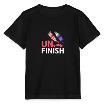 Unfinish Peinture Couleurs Dessin Peinture Art - T-shirt bio MINI CREATOR Stanley/Stella Enfant - noir - Devant - Mikhail (115cm)