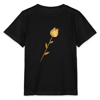 Goldene Rose Blume - Stanley/Stella Kinder T-Shirt MINI CREATOR  - Schwarz - Vorne - Mikhail (115cm)