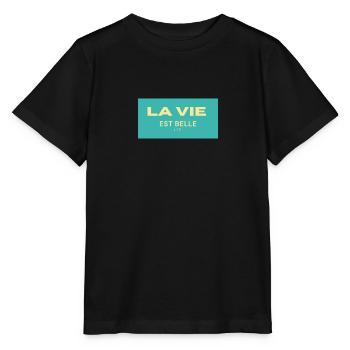 La vie est belle - T-shirt bio MINI CREATOR Stanley/Stella Enfant - noir - Devant - Mikhail (115cm)
