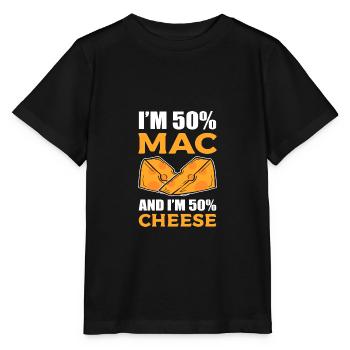 50% Cheese Gourmet Gift - Stanley/Stella MINI CREATOR Kids’ T-Shirt - black - Front - Mikhail (115cm)