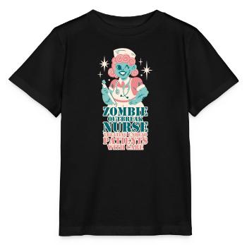 Ausbruch der Zombies Krankenschwester Halloween Party Gag - Stanley/Stella Kinder T-Shirt MINI CREATOR  - Schwarz - Vorne - Mikhail (115cm)