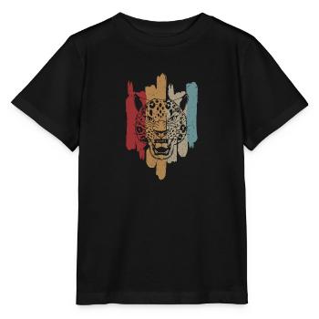 Schneeleopard National Souvenir Kasachstan - Stanley/Stella Kinder T-Shirt MINI CREATOR  - Schwarz - Vorne - Mikhail (115cm)