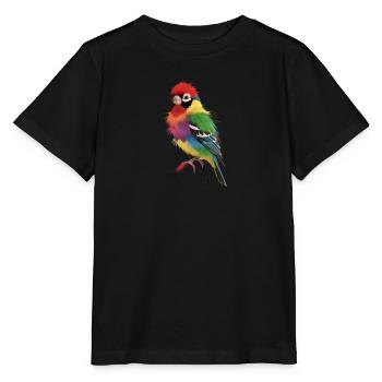 Vibrant Spectrum Finch - Stanley/Stella MINI CREATOR Kids’ T-Shirt - black - Front - Mikhail (115cm)