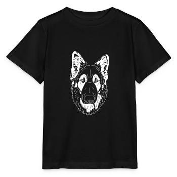 Altdeutscher Schäferhund - Stanley/Stella Kinder T-Shirt MINI CREATOR  - Schwarz - Vorne - Mikhail (115cm)