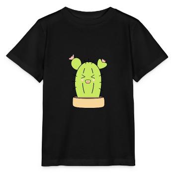 Kawaii Cactus Kawaii Plant Kawaii Kids - Stanley/Stella MINI CREATOR Kids’ T-Shirt - black - Front - Mikhail (115cm)