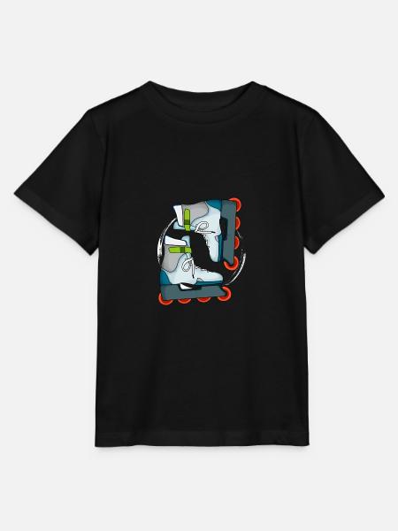 Inline Skates Skater Logo - Stanley/Stella Kinder T-Shirt MINI CREATOR - Schwarz