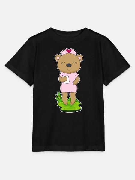 Pielęgniarka Niedźwiedzia - Koszulka dziecięca Stanley/Stella MINI CREATOR  - czarny