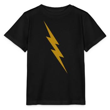 Éclair doré - T-shirt bio MINI CREATOR Stanley/Stella Enfant - noir - Devant - Mikhail (115cm)