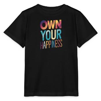 Own Your Happiness - Stanley/Stella MINI CREATOR Kids’ T-Shirt - black - Front - Mikhail (115cm)