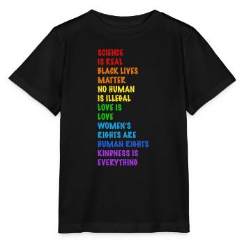 Droits de l'Homme! Personne n'est illégal - T-shirt bio MINI CREATOR Stanley/Stella Enfant - noir - Devant - Mikhail (115cm)