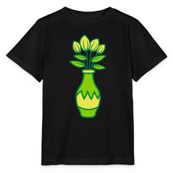 Belle tulipe Fleur Vase Design - T-shirt bio MINI CREATOR Stanley/Stella Enfant - noir - Devant - Mikhail (115cm)