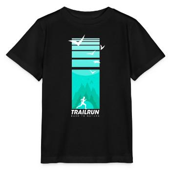 Trailrun Wildnis Läufer - Stanley/Stella Kinder T-Shirt MINI CREATOR  - Schwarz - Vorne - Mikhail (115cm)