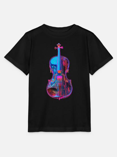 Violine - Stanley/Stella Kinder T-Shirt MINI CREATOR  - Schwarz