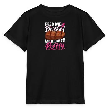 BBQ Beef Smoked Beef Brisket - Stanley/Stella MINI CREATOR Kids’ T-Shirt - black - Front - Mikhail (115cm)