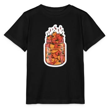 Piment piquant - T-shirt bio MINI CREATOR Stanley/Stella Enfant - noir - Devant - Mikhail (115cm)