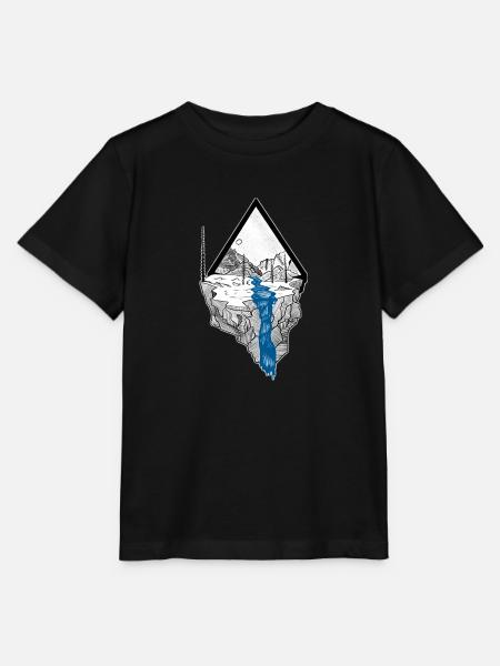 Berglandschaft - Stanley/Stella T-shirt MINI CREATOR til børn - sort