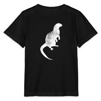 Distressed Otter Print - Vintage Otter - Stanley/Stella Kinder T-Shirt MINI CREATOR  - Schwarz - Vorne - Mikhail (115cm)