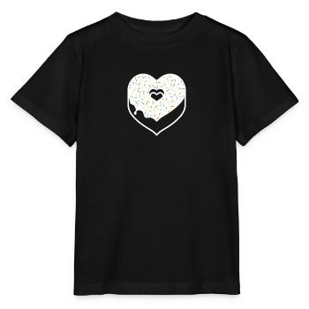 Le coeur de beignet saupoudre de vacances Saint-Valentin - T-shirt bio MINI CREATOR Stanley/Stella Enfant - noir - Devant - Mikhail (115cm)