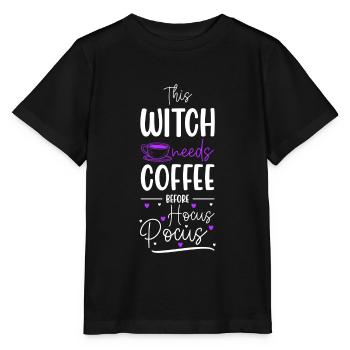 Balai de sorcière Wicca Magic Walpurgis Night - T-shirt bio MINI CREATOR Stanley/Stella Enfant - noir - Devant - Mikhail (115cm)