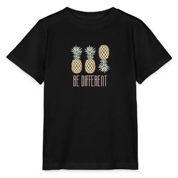 Pineapple Be Different - Stanley/Stella Kinder T-Shirt MINI CREATOR  - Schwarz - Vorne - Mikhail (115cm)