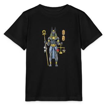 Anubis Ägyptische Mythologie Gott - Stanley/Stella Kinder T-Shirt MINI CREATOR  - Schwarz - Vorne - Mikhail (115cm)