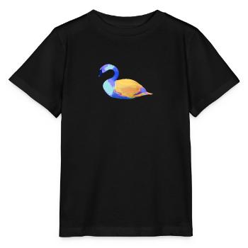 cygne, coloré, peinture, illustration - T-shirt bio MINI CREATOR Stanley/Stella Enfant - noir - Devant - Mikhail (115cm)