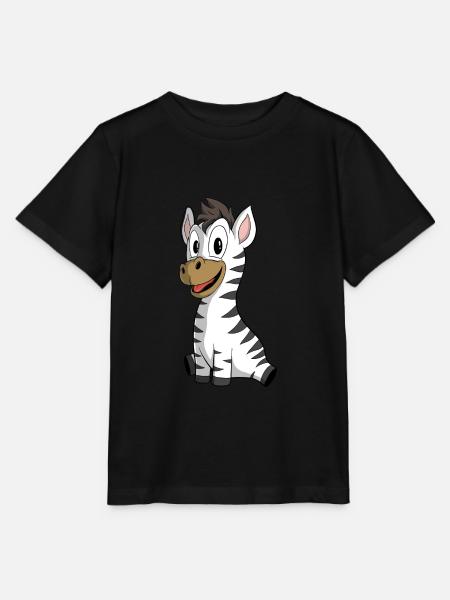 Süßes Cartoon Zebra - Stanley/Stella T-shirt MINI CREATOR til børn - sort