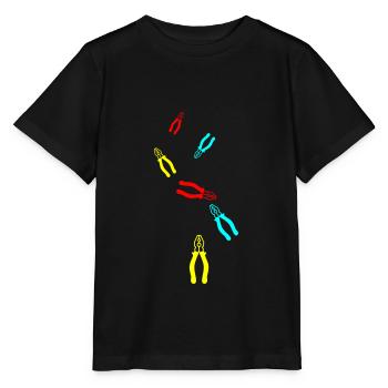 Icône de pince - T-shirt bio MINI CREATOR Stanley/Stella Enfant - noir - Devant - Mikhail (115cm)